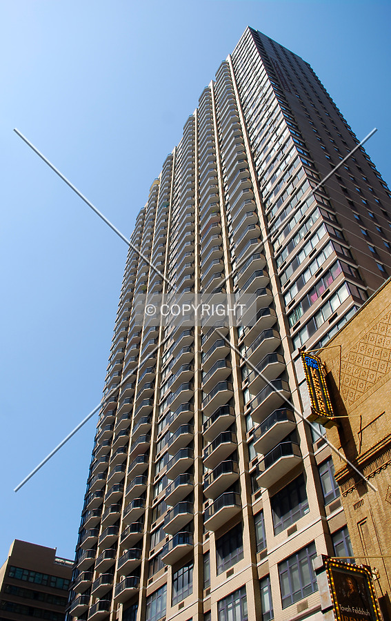 Looking up from West 48th Street