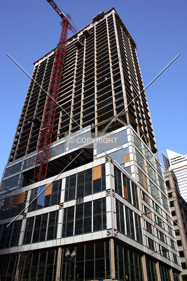 Looking up from the southwest