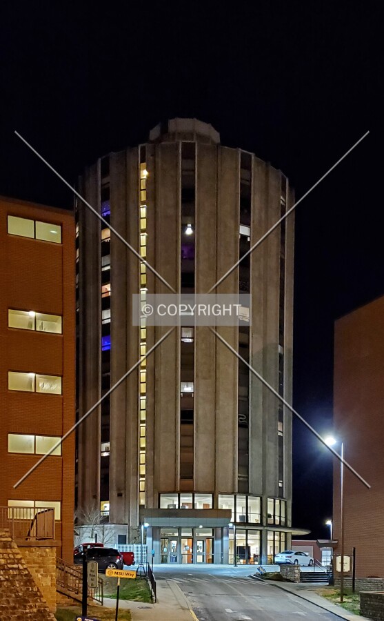 From the south at night; January 30, 2021