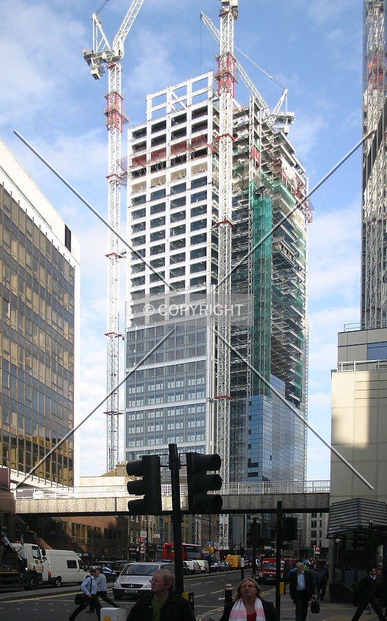 View east from the junction of Old Broad Street, Wormwood Street and London Wall
