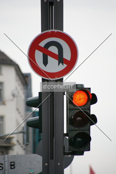 A red traffic light