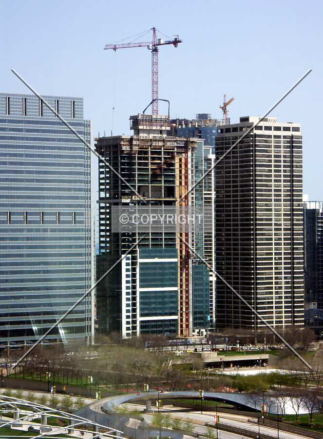 Looking northeast from the 17th floor of the Santa Fe Building