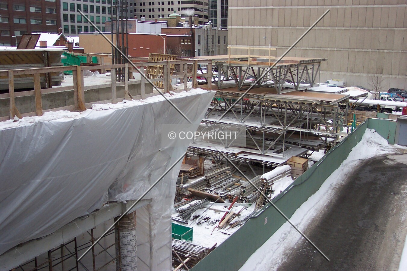 The northeast corner of the 4th floor