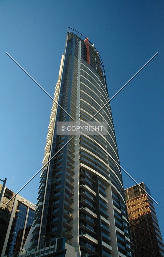Looking up the south corner