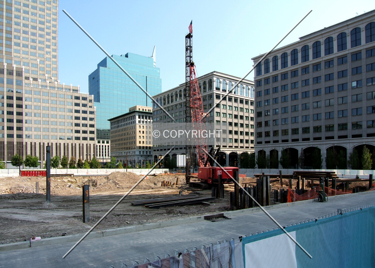 View from the southwest toward Hudson Street