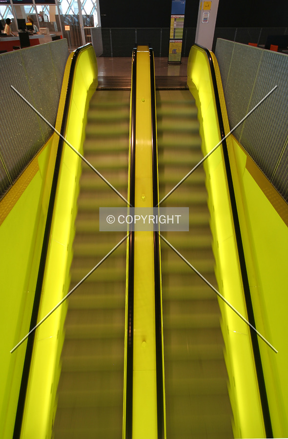 Yellow escalators