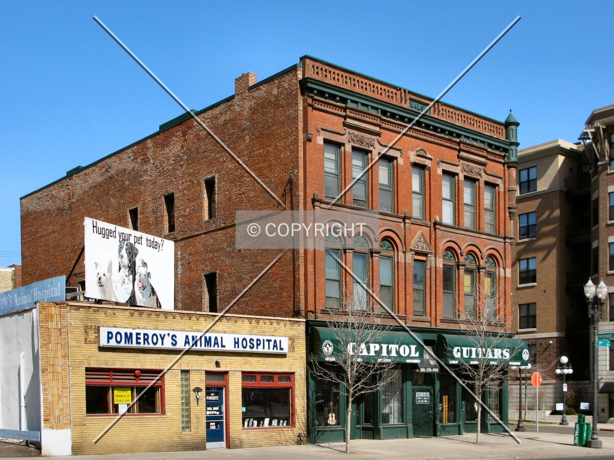 View to the north across East 7th Street