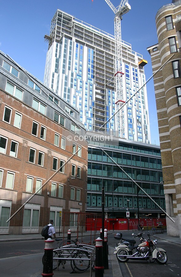View southeast looking up from Middlesex Street
