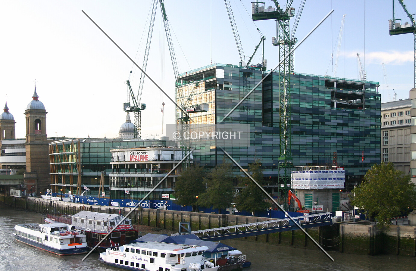 View northwest from London Bridge
