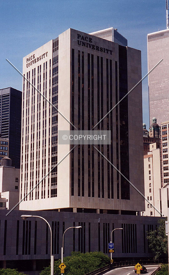 View of north and east facades from the Brooklyn Bridge Approach