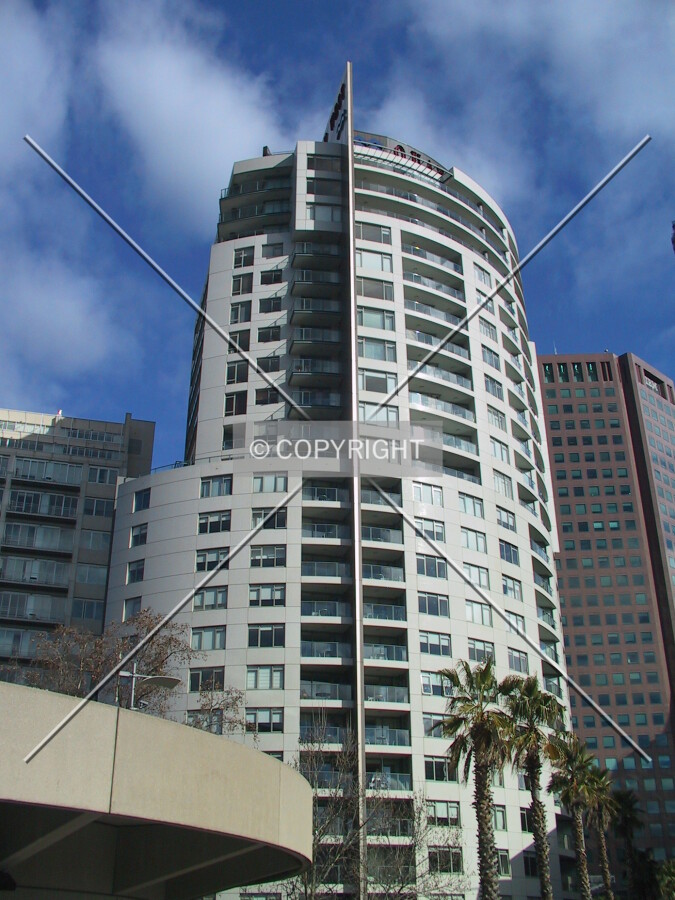Looking up from Southbank Promenade