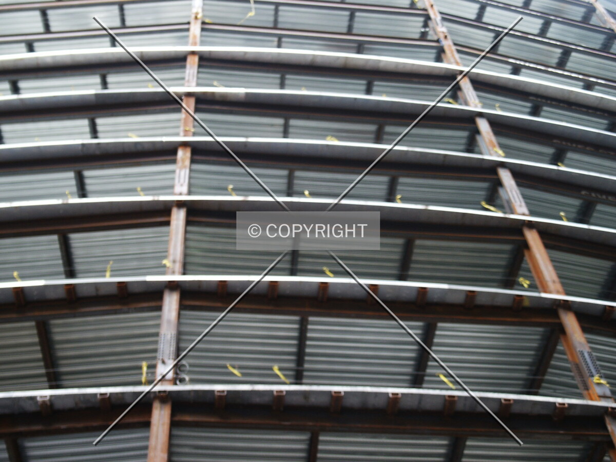 Steel frame over Monroe Street