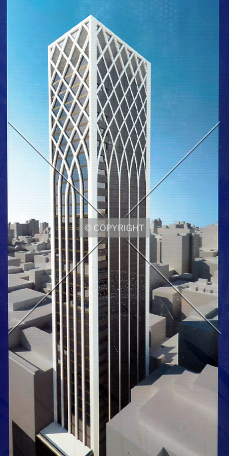 Photo of construction sign rendering