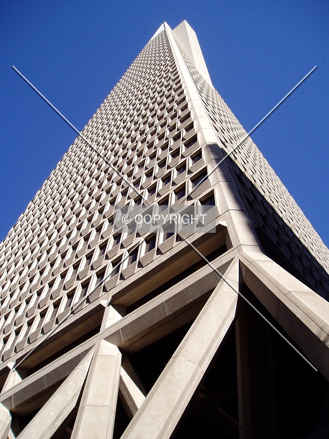 Looking up the southeast corner
