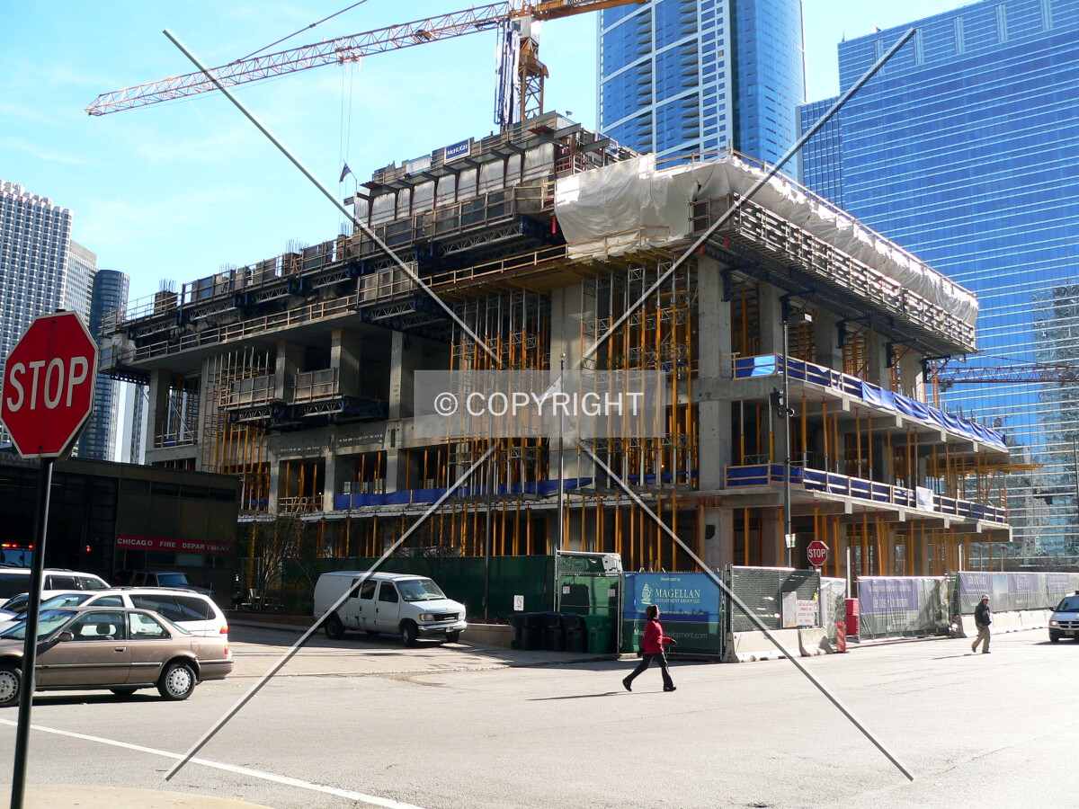 View to the southeast from the corner of Lake Street and columbus Drive