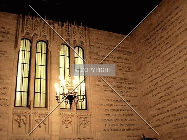 Inscriptions on the lobby walls