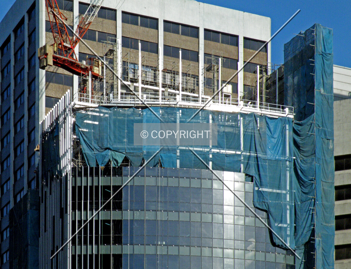 View from the southeast during renovation works