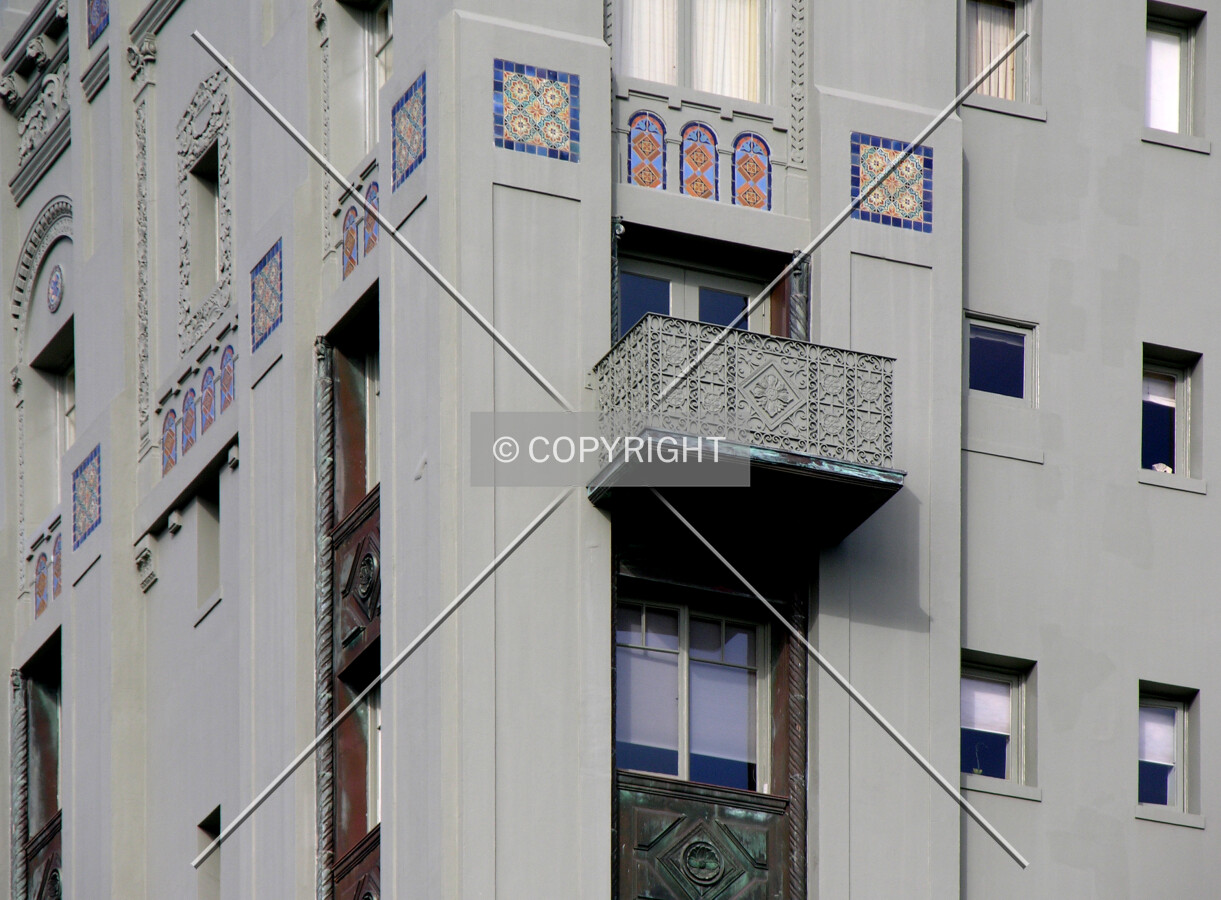 Upper southeast corner detail