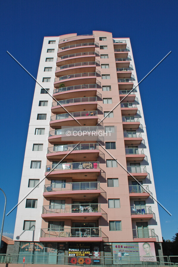 Looking up the north side