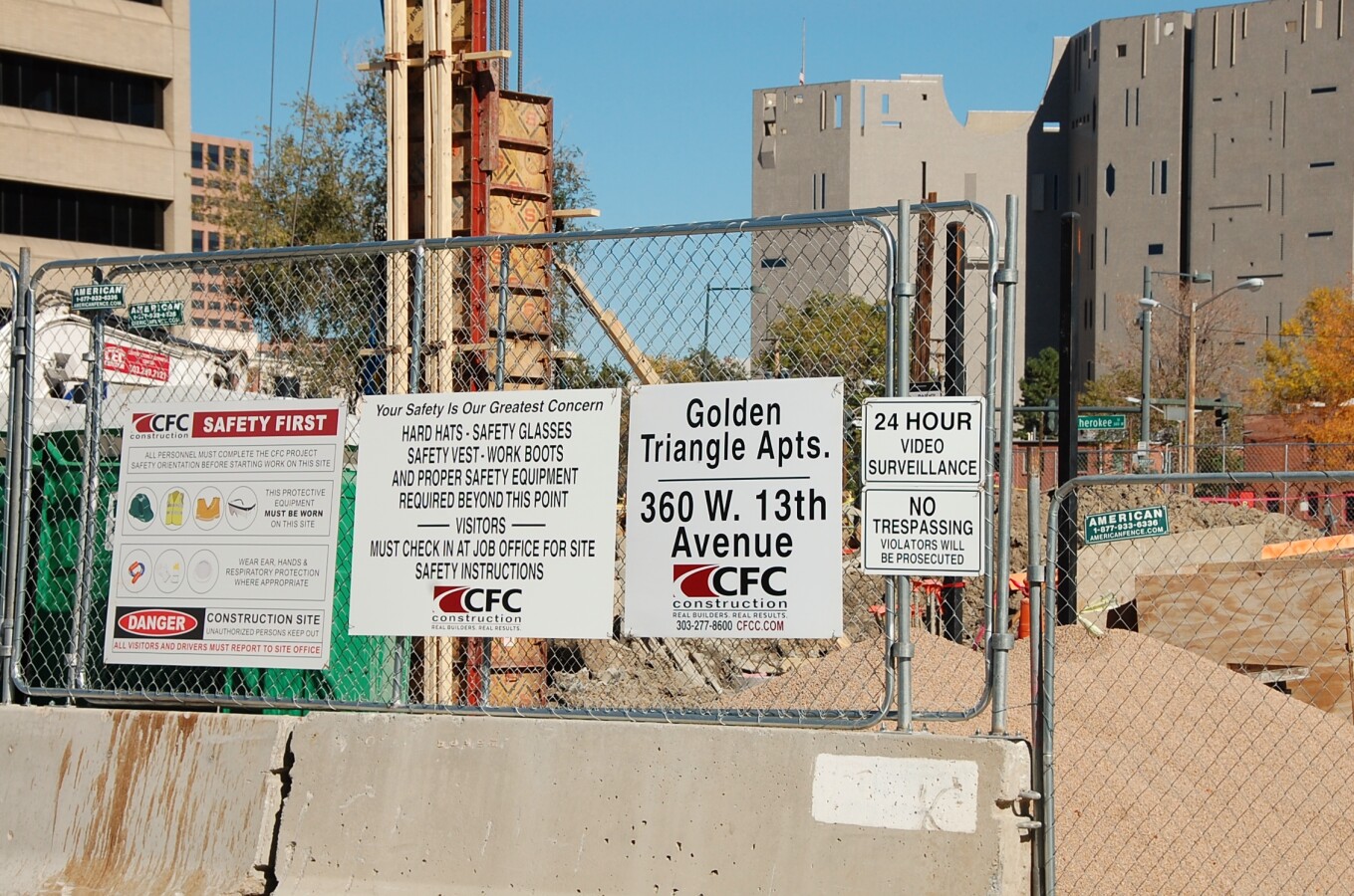 Construction notices