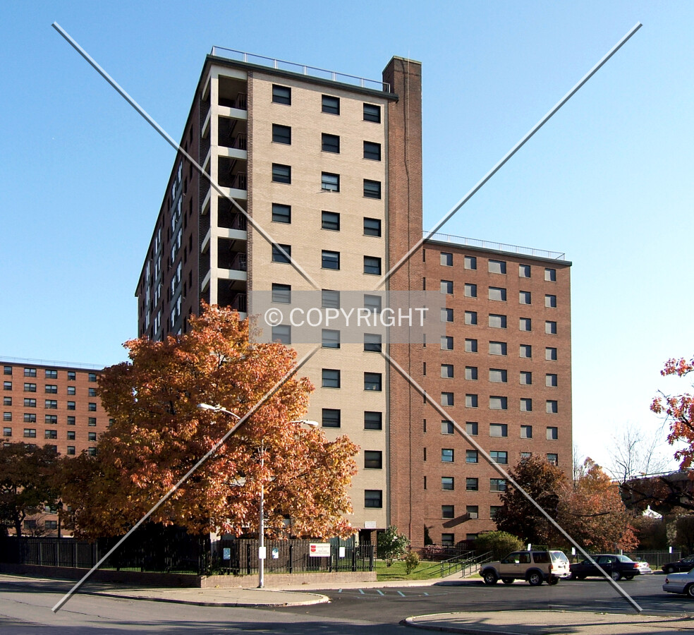 View from the southwest on Green Street