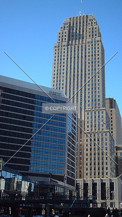 View to the west from Walnut Street with the Westin Hotel in the foreground