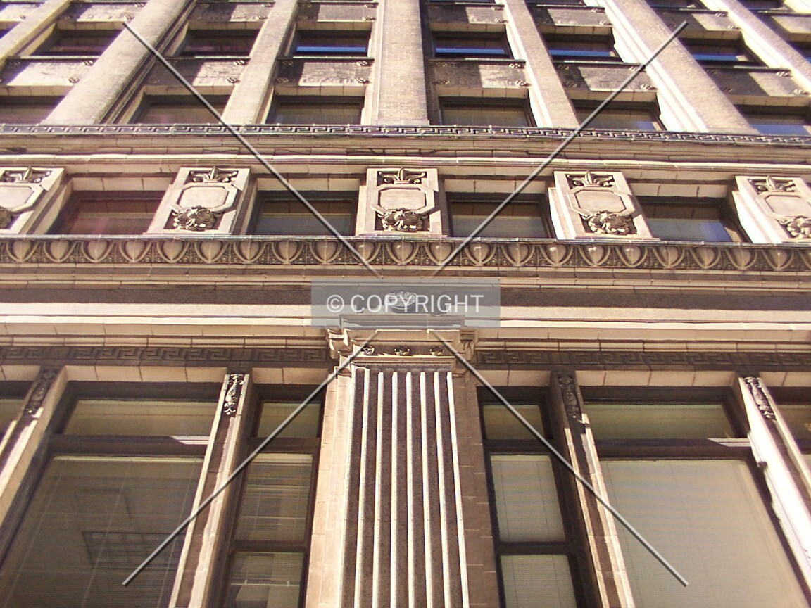 Facade detail on Wabash side
