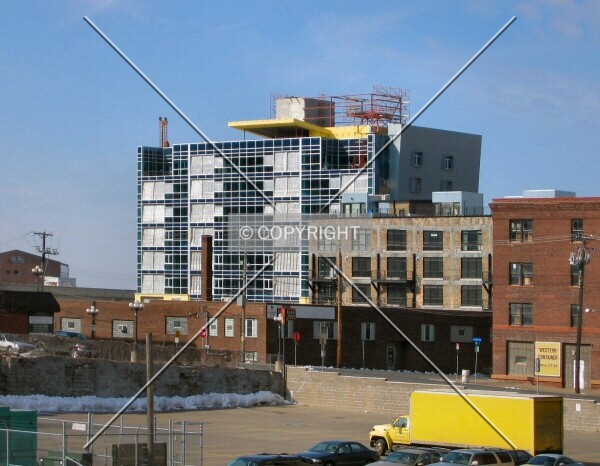 Distant view to the west from Washington Avenue North