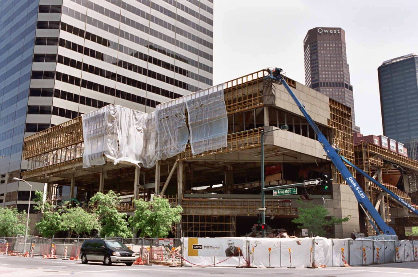 View of demolition from the northwest