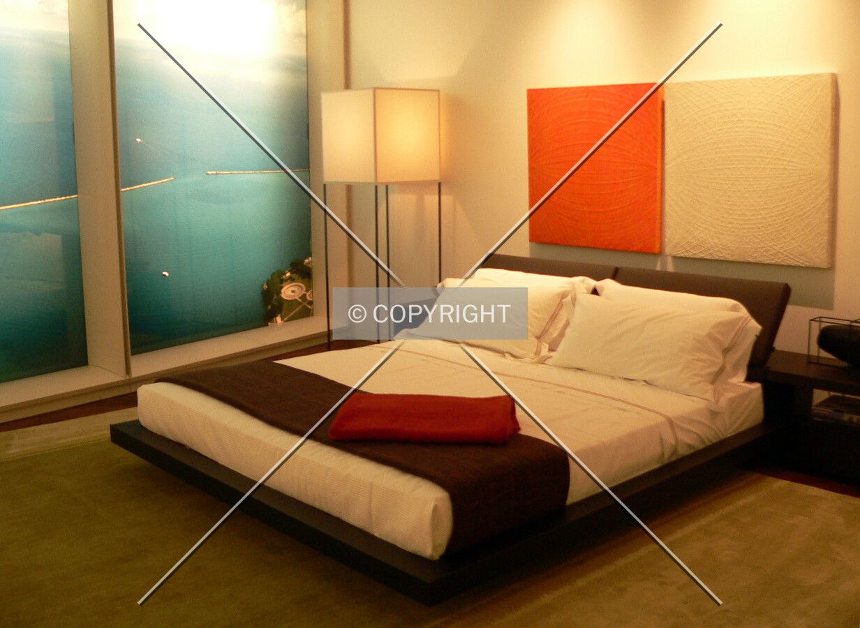 Bedroom in model unit
