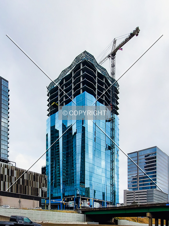 From the northwest during construction; December 26, 2021