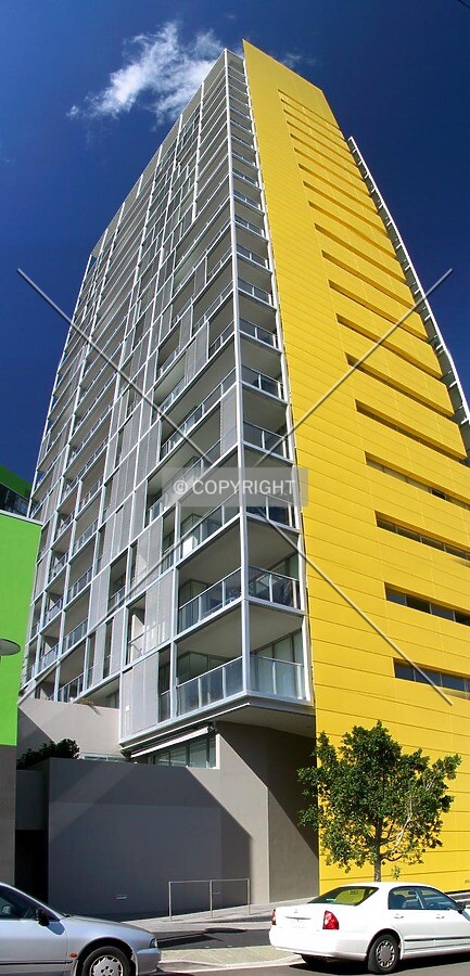 Looking up from Bowman Street