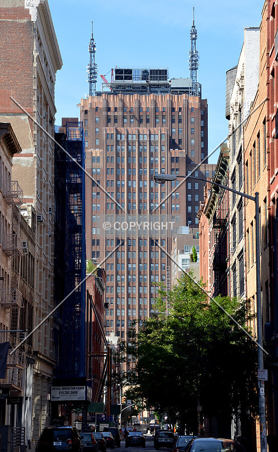 View from the northeast along Wooster Street from Spring Street