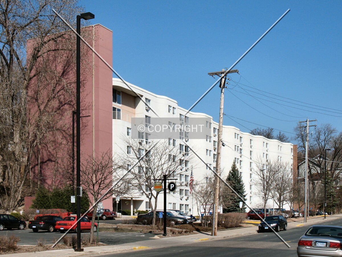 View to the northwest across North 2nd Street