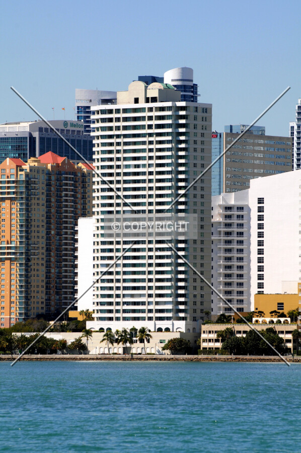 View from the east along Biscayne Bay