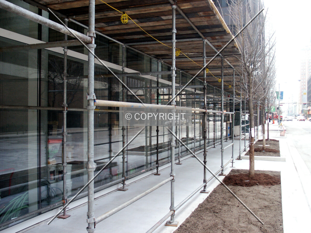 Canopy along the Ohio Street sidewalk