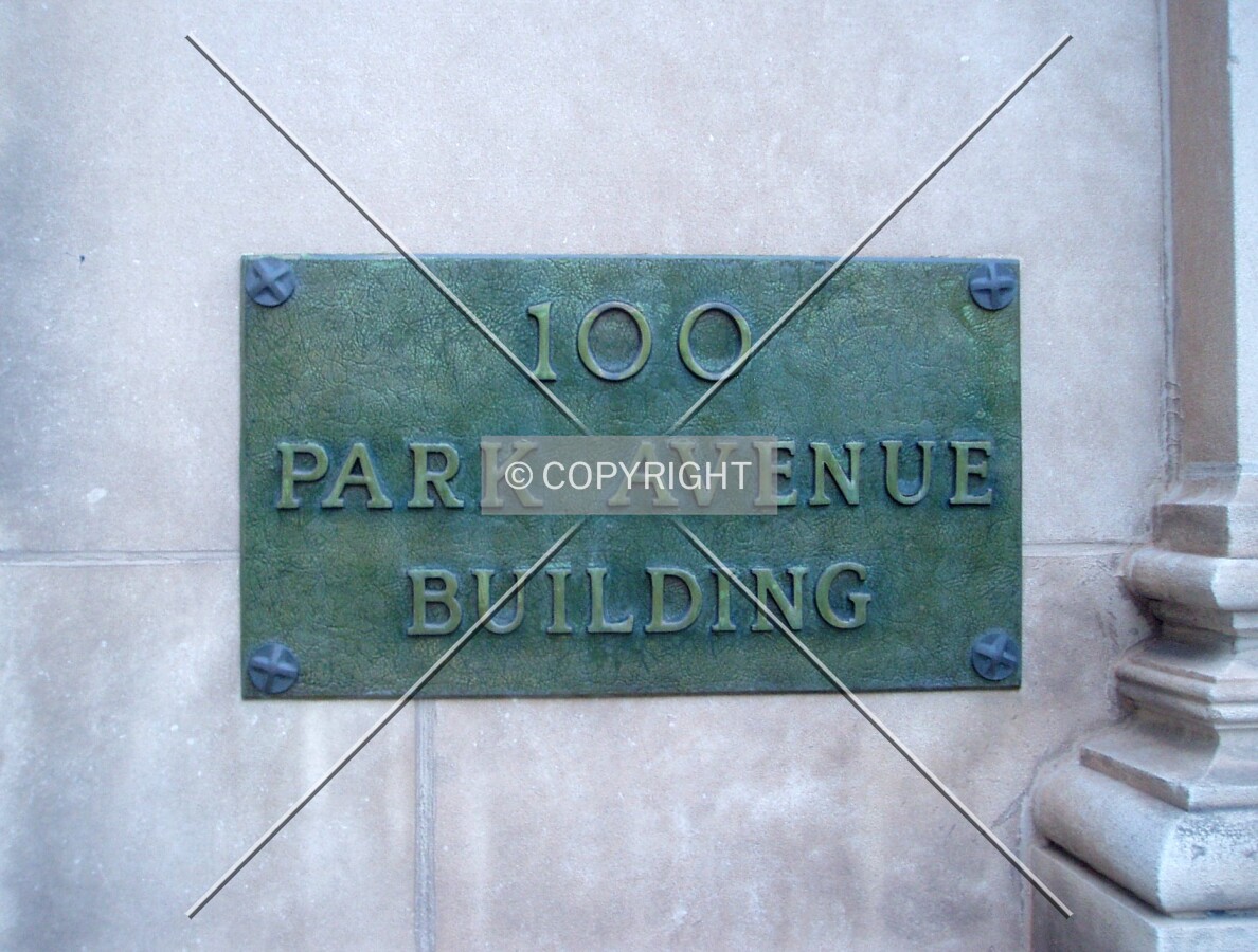 Building sign on the east side of the base