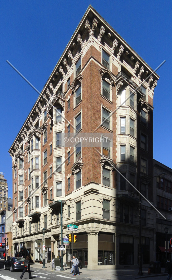 From across Walnut Street to the southwest