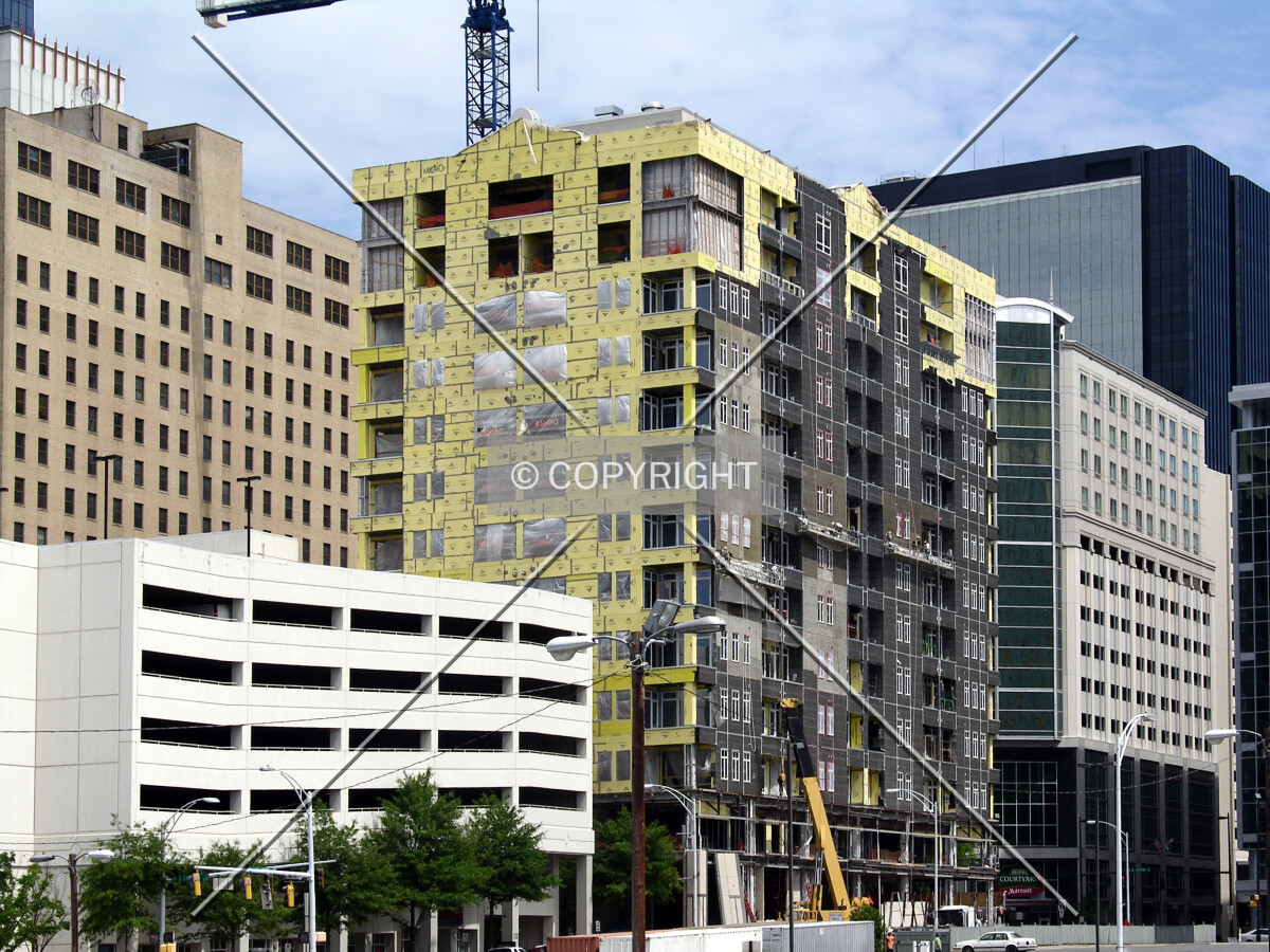 Looking northeast from just off South Poplar Street