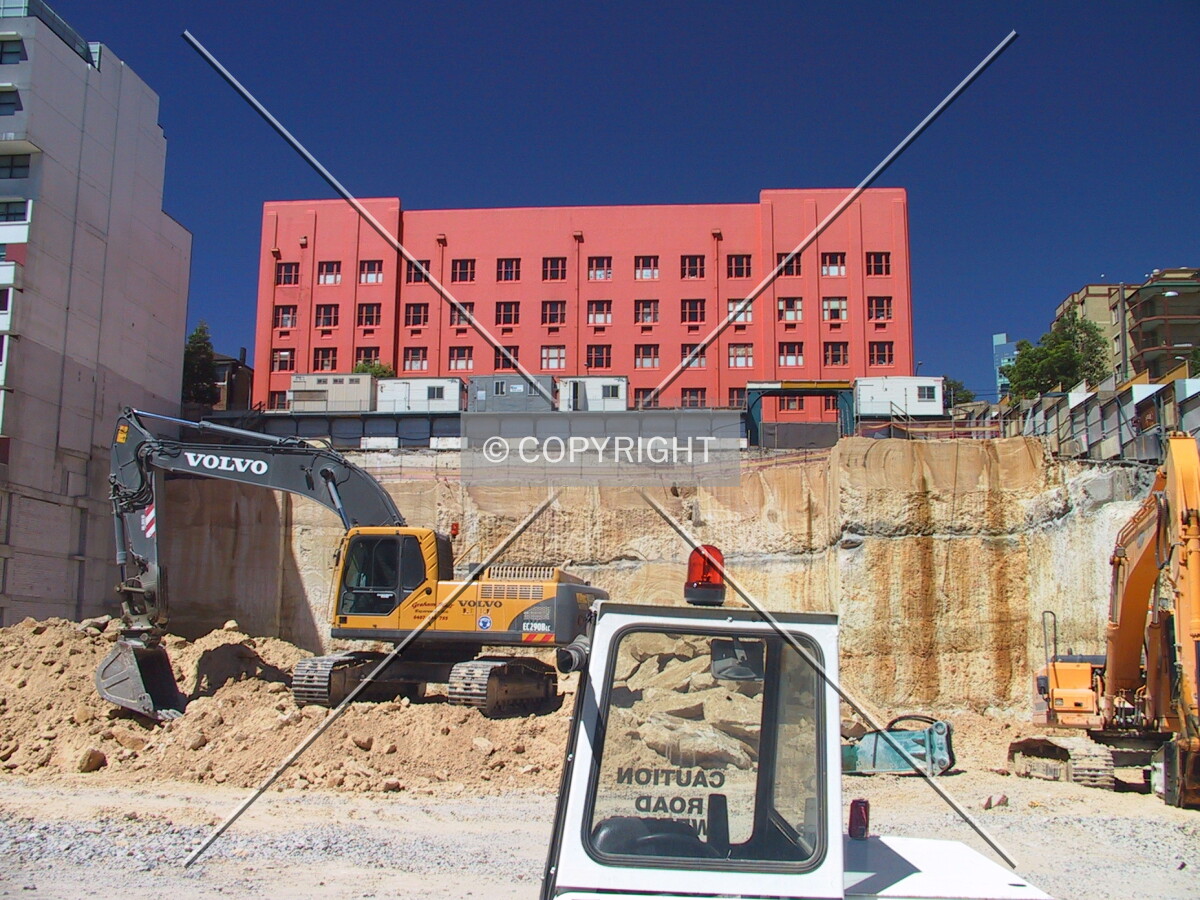 View of the excavation from Wattle Street
