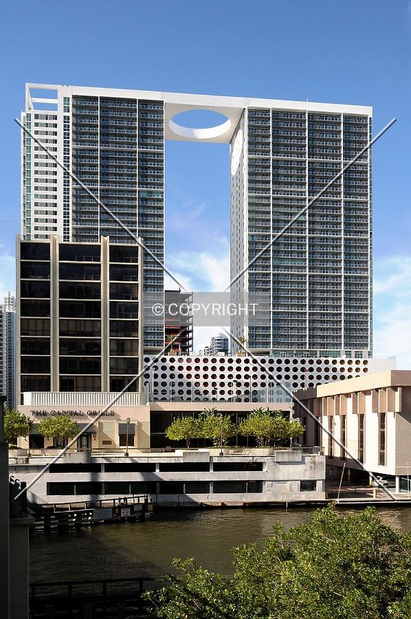 View from the north atop the Brickell Avenue Bridge