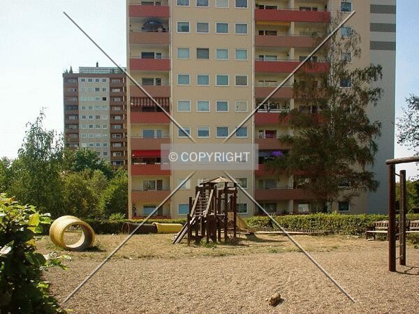 Playground in front of the building