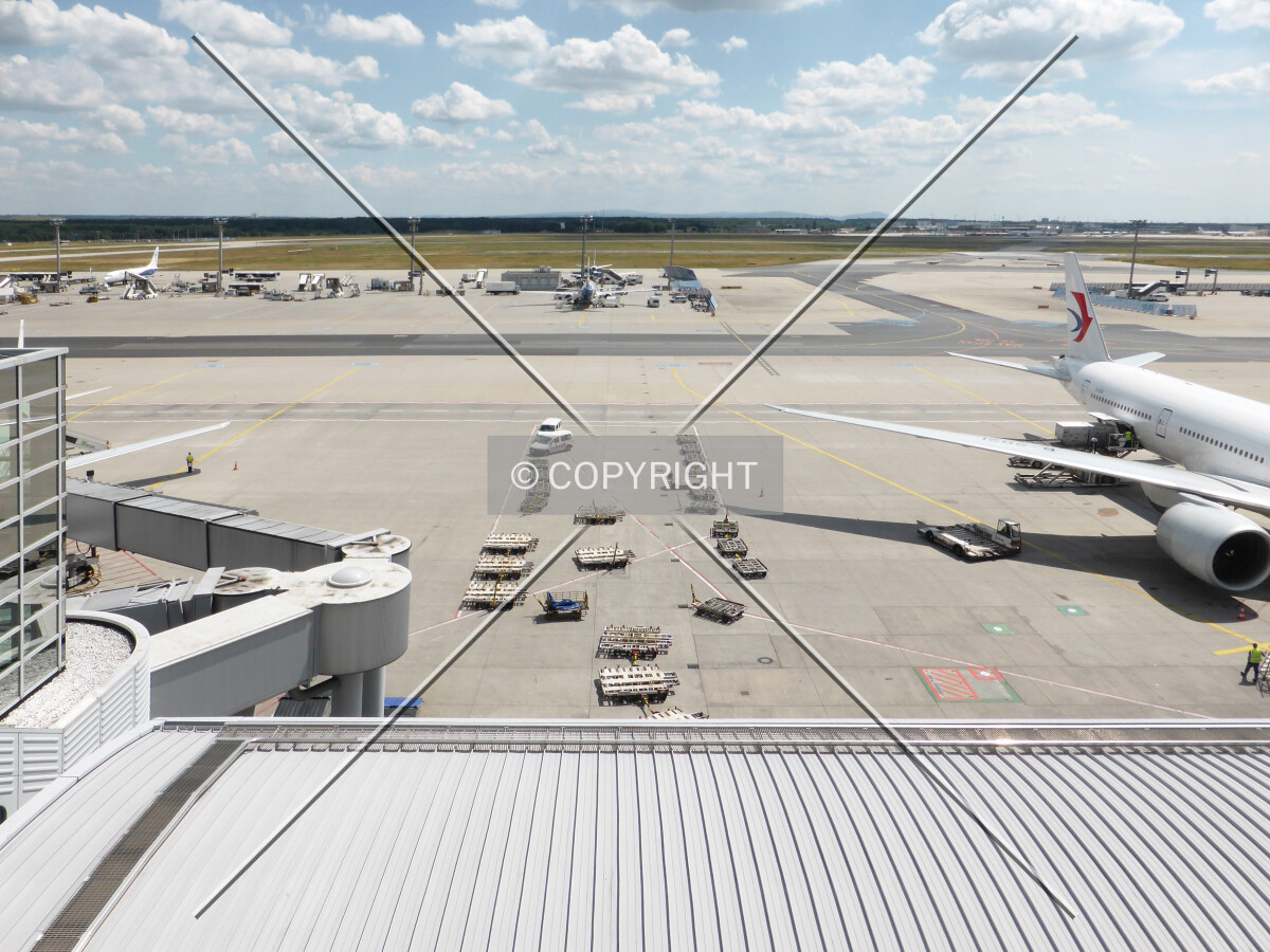 Plane at Frankfurt Airport Terminal 2