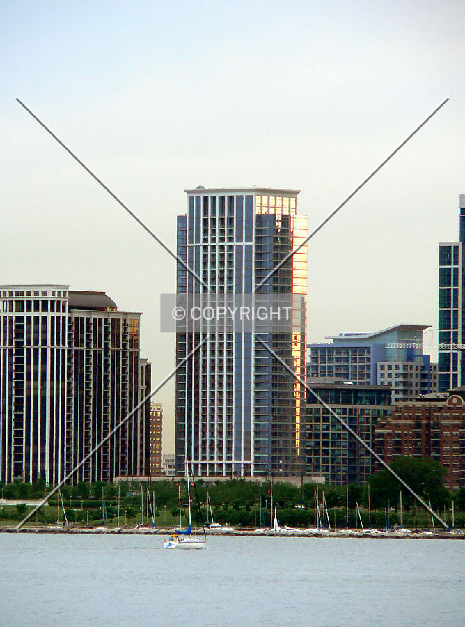 View to the southwest from the Chicago Locks