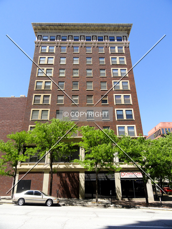 From across Harney Street to the south