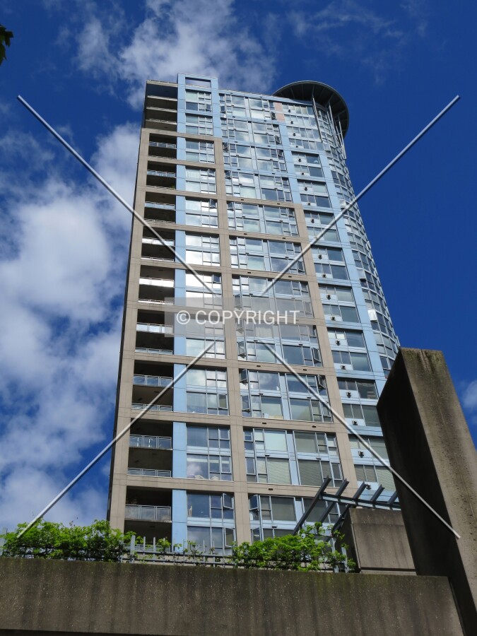 Looking up from the stairs to the Stadium/Chinatown Skytrain Station