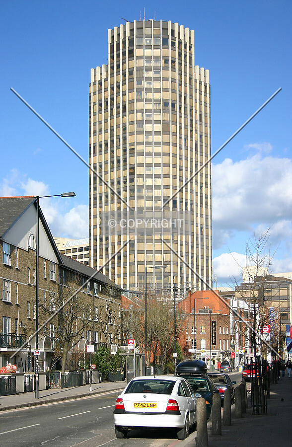 View northeast from Stamford Street