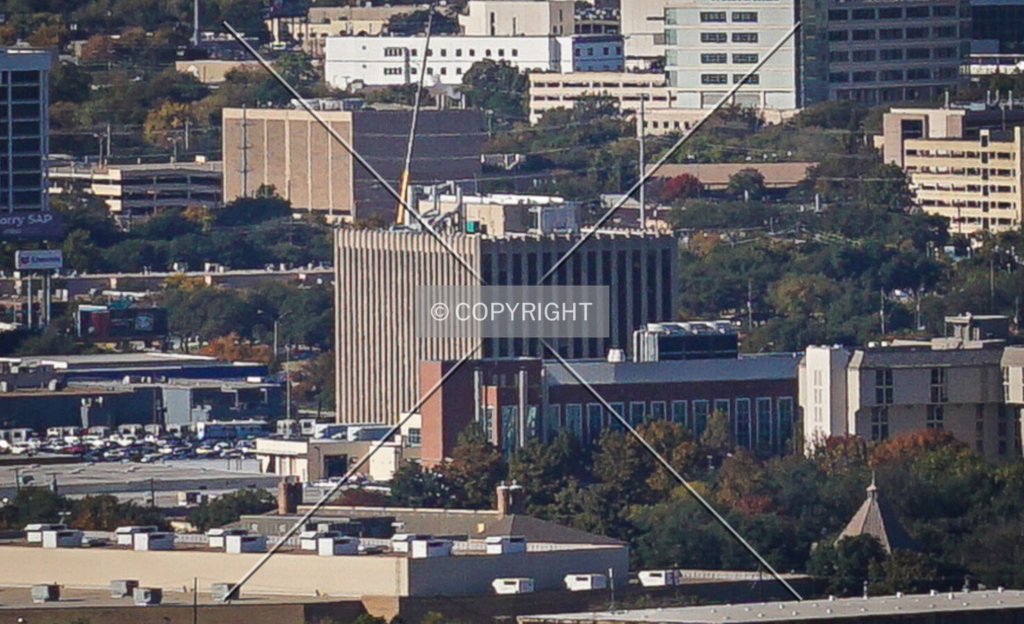 Distant view from the southeast; November 18, 2021