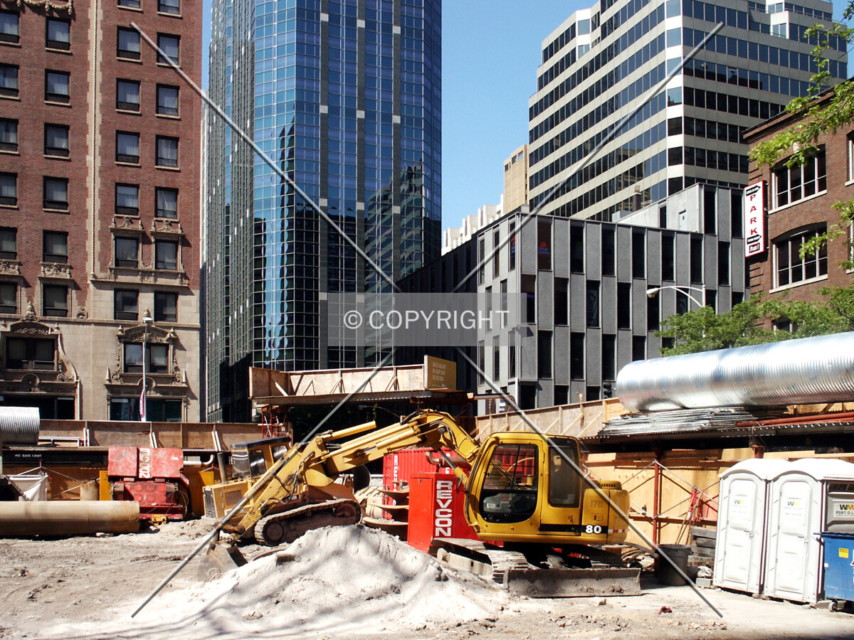 Looking north from the alley
