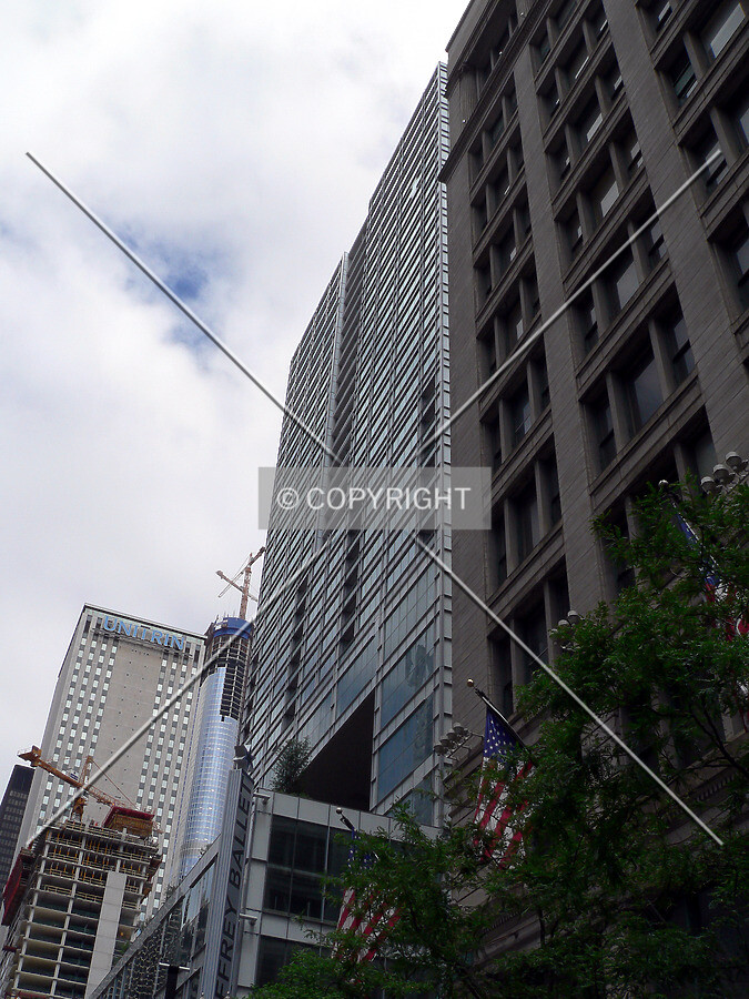 View from State Street with Trump Tower in the background